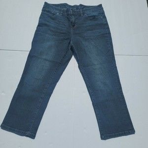 The Limited Denim 312 Womens 10 Mid Rise Straight Cropped Blue Jeans